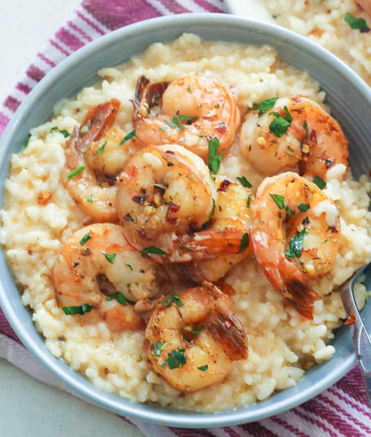 Shrimp Risotto in a Bowl