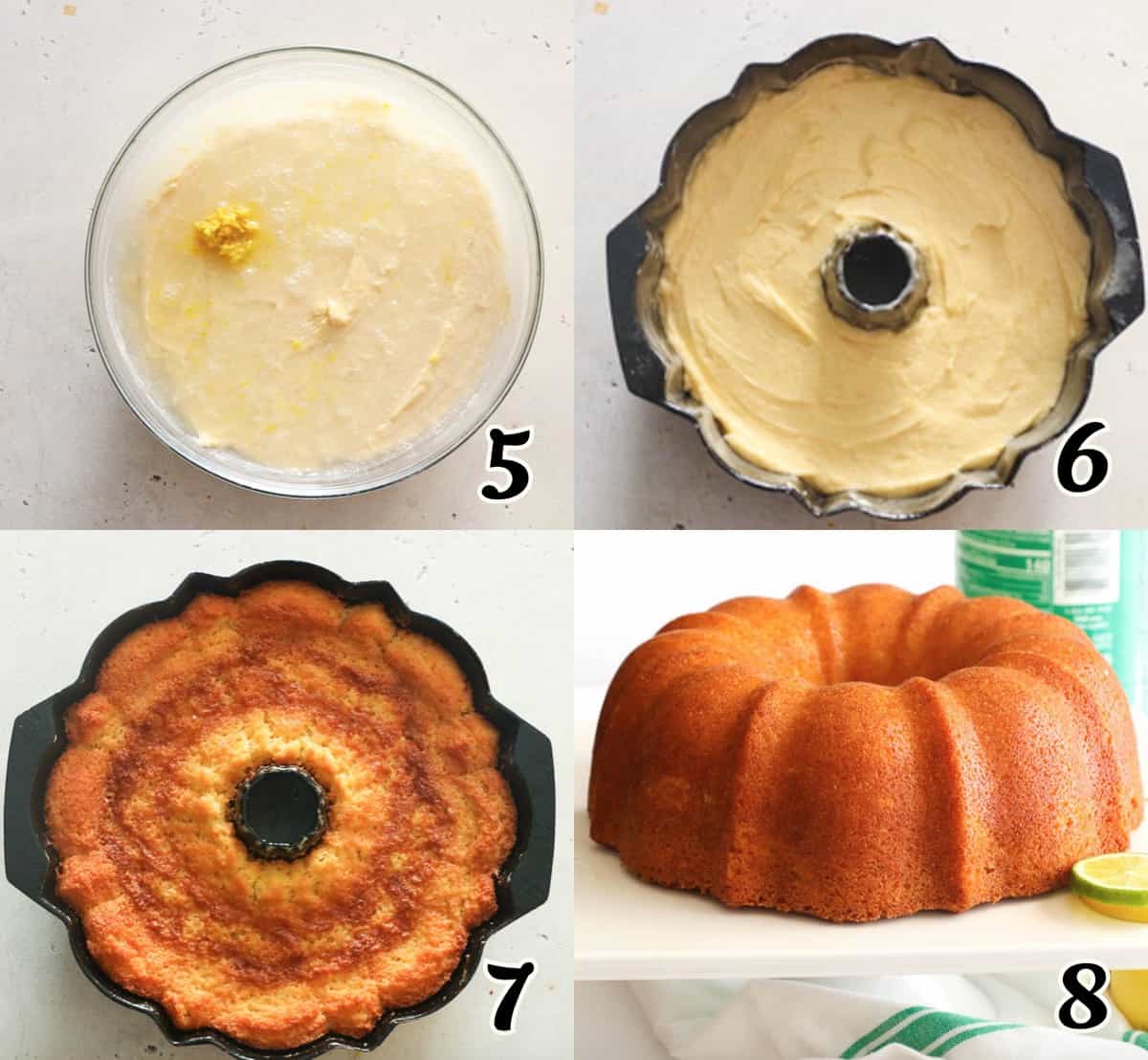 7UP Pound Cake Instructions 5-8