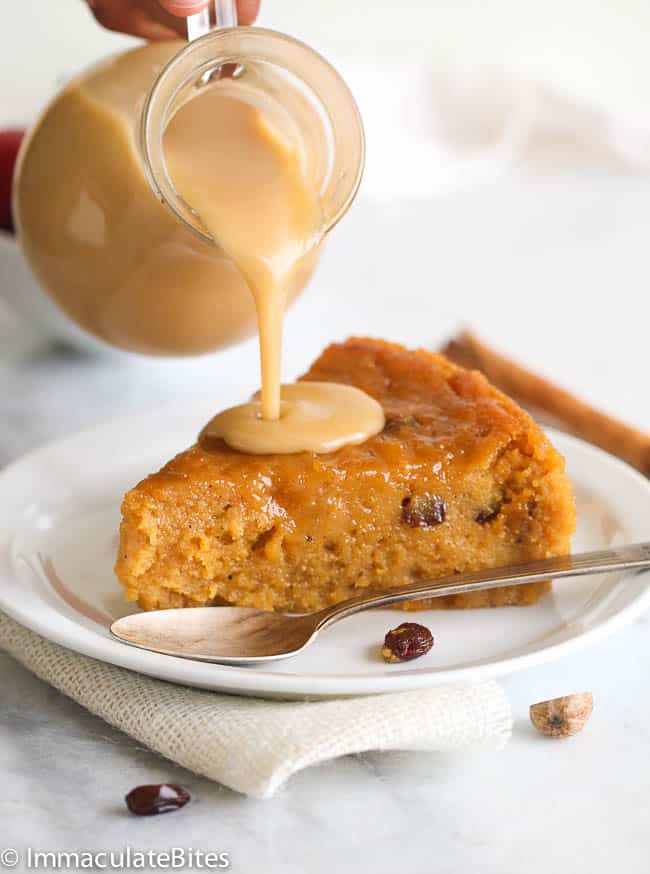 A Slice of Cornmeal Pone Poured Over with Coconut Sauce