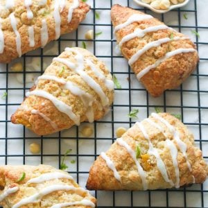 Pineapple White Chocolate Scones