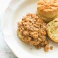 Biscuits and Sausage Gravy for decadent soul food