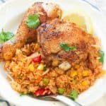 Arroz con Pollo in a Plate