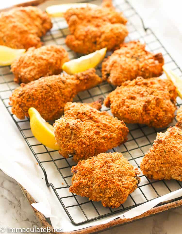 Crispy oven baked fried chicken