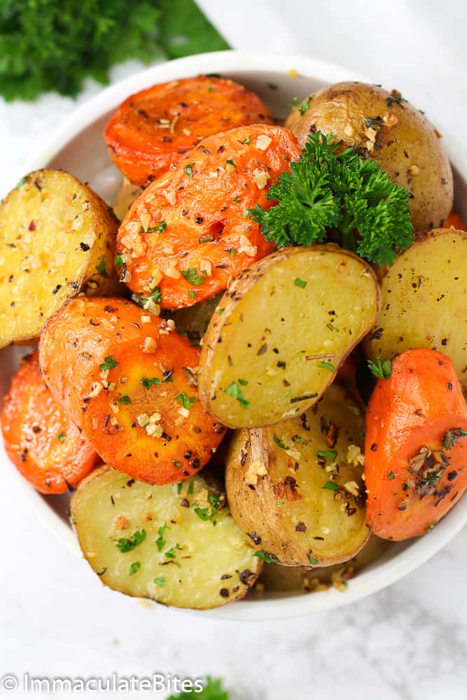 Roast Potatoes and Carrots