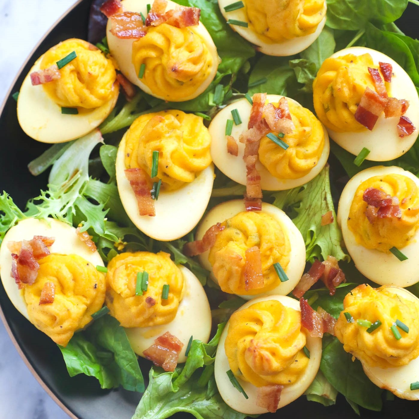 Smoked Deviled Eggs - feedthegrill.com