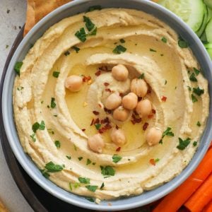 A Bowl of Homemade Hummus