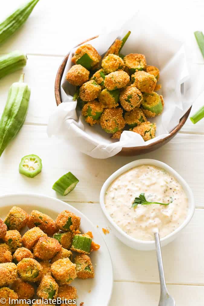 Fried Okra in a basket