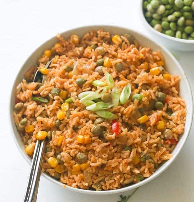 Jamaican pigeon peas and rice with extra peas for Caribbean comfort food