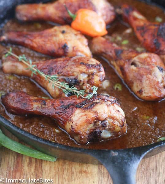 Jerk baked chicken legs