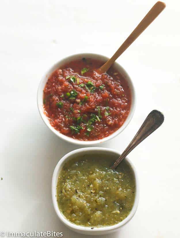 Choose your favorite salsa for your steak burritos, restaurant style or salsa verde (or both)