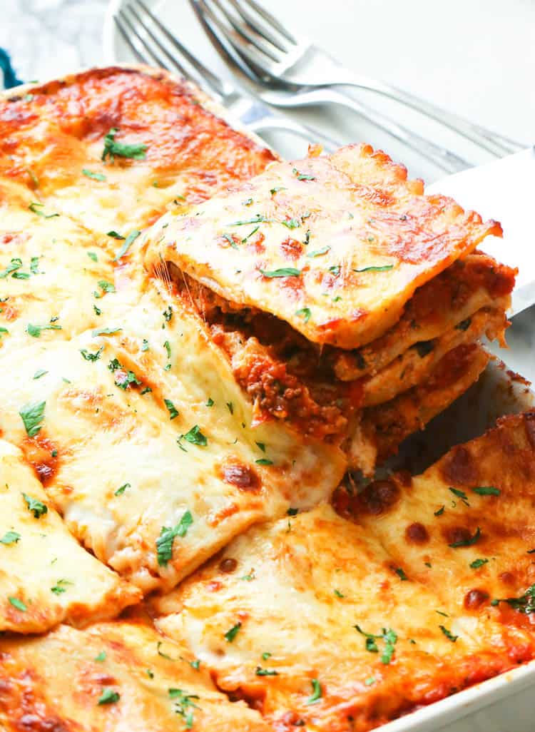 Serving up a slice of super easy lasagna