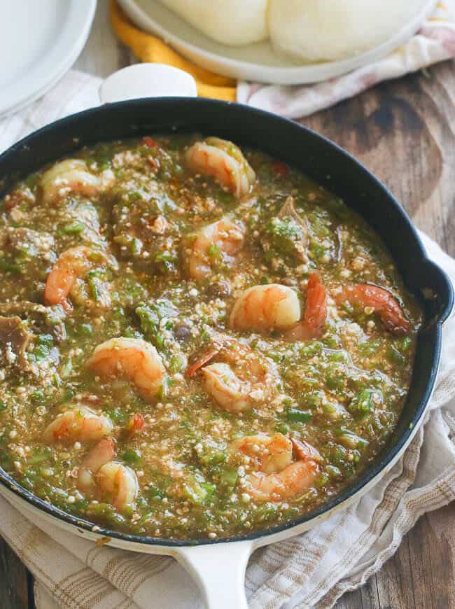 Delicious okra soup fresh from the stovetop