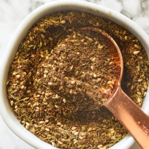 Zaatar with measuring spoon