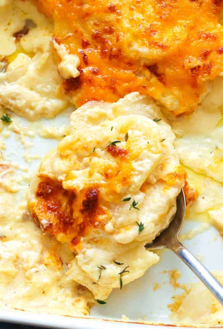 Enjoy drool-worthy au gratin potatoes