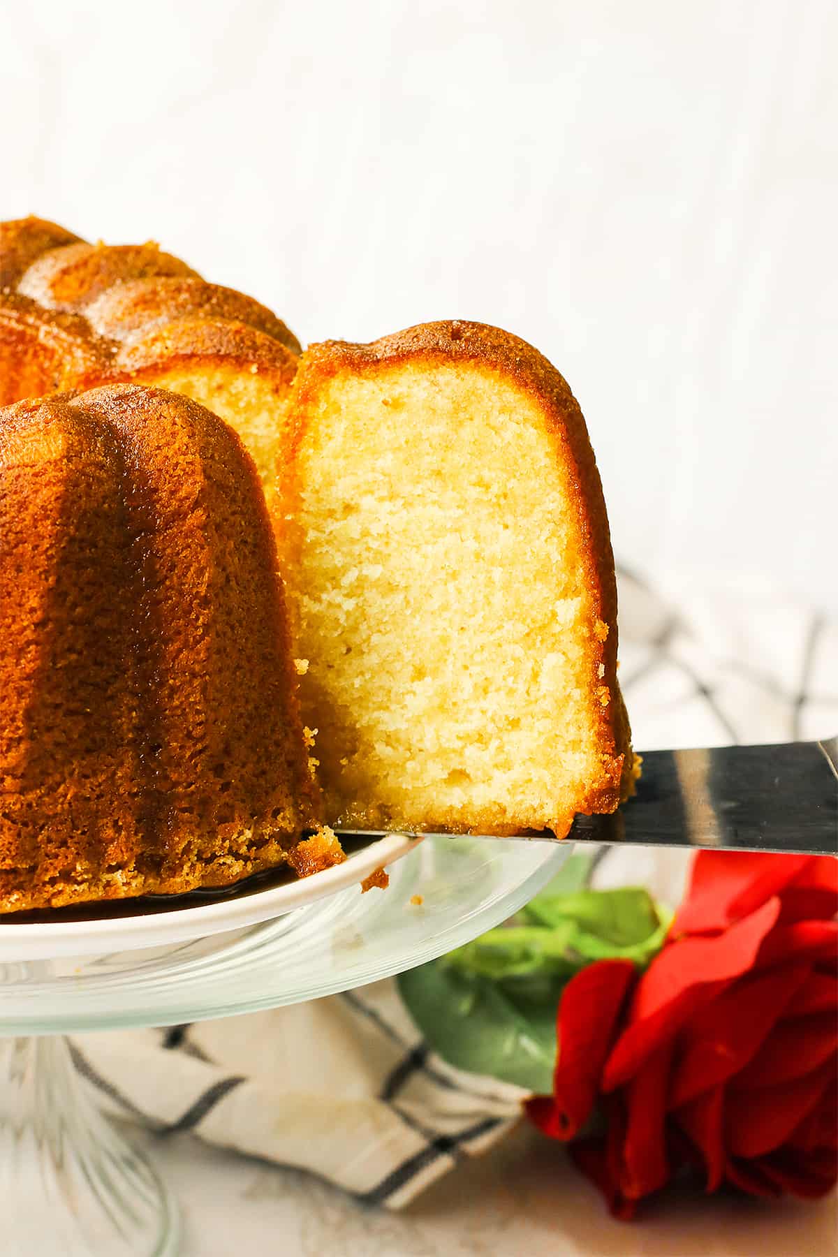 Serving up a slice of ridiculously delicious Rum Soaked Cake