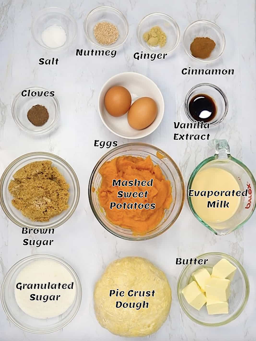 Sweet Potato Pecan Pie Filling Ingredients