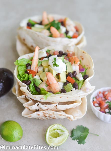 Serving up a crispy tostada bowl for a satisfying and fun meal